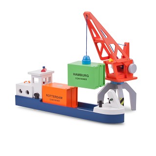 Rijnaak met 2 containers